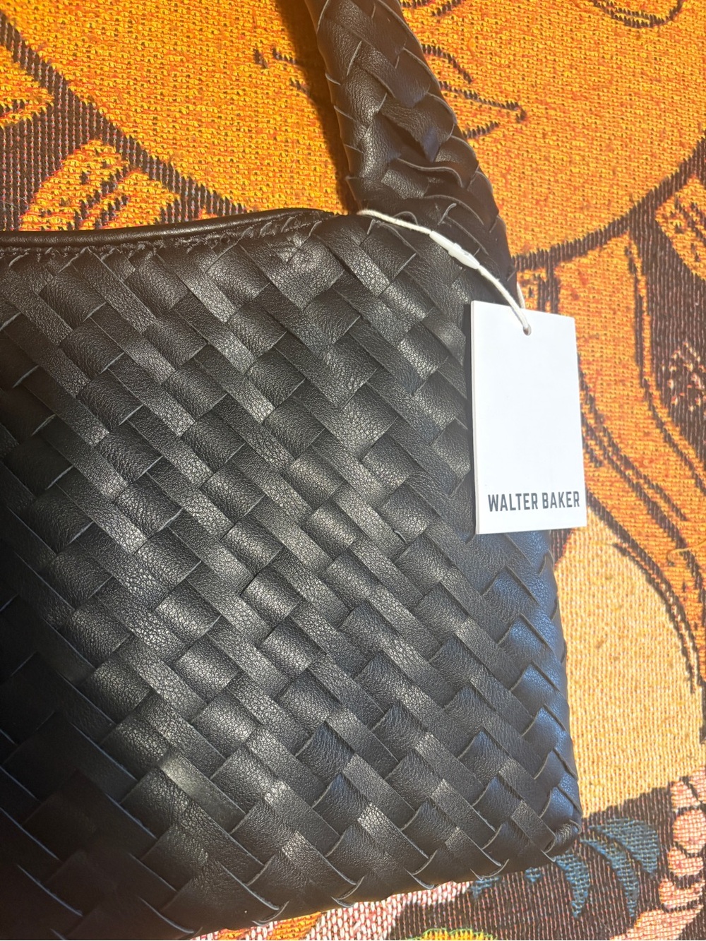 Walter Baker NWT Black Woven MARGAUX Shoulder Bag